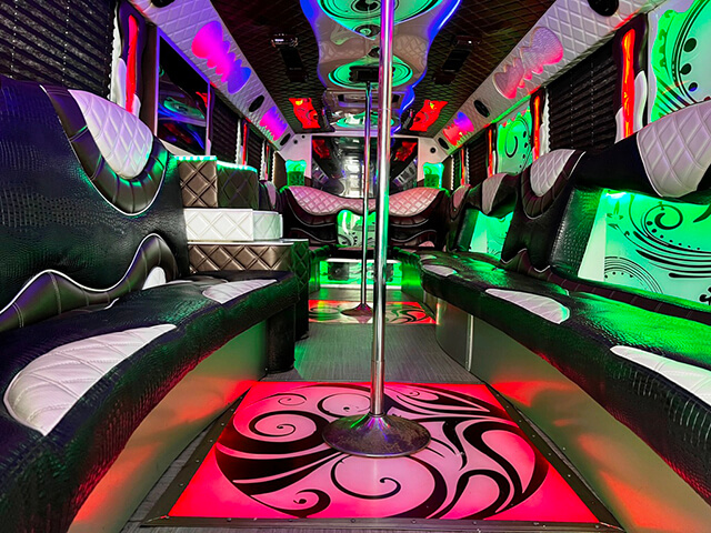 Party bus with great sound system